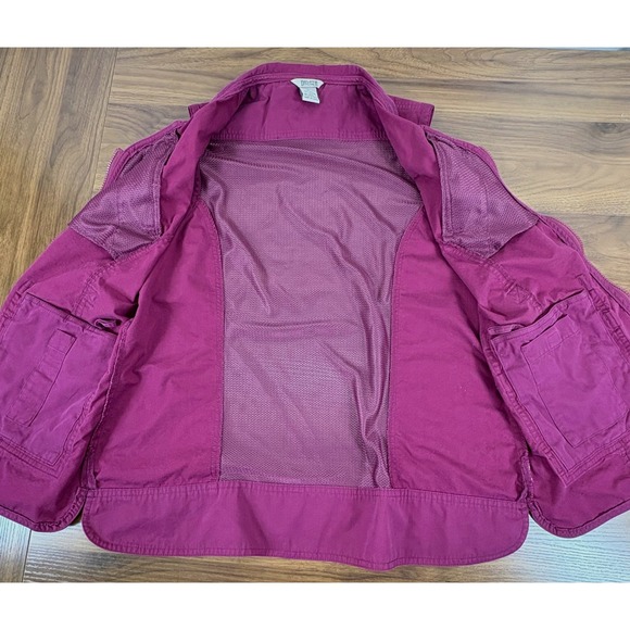 Duluth Trading Co Women Vest Magenta Pink Zip Pockets Utility Hunt Fish Garden L - Picture 3 of 13